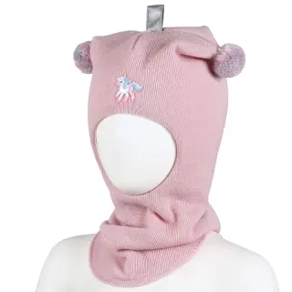 KIVAT Unicorn wool balaclava, Powder Pink