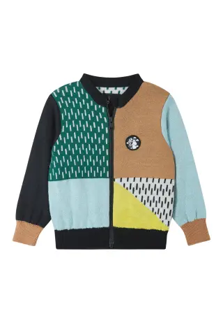 Reima merino wool mix cardigan Moomin Idelar, Cool Green