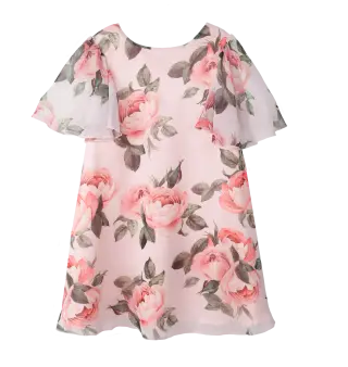 Mingnelin chiffon dress, Rosy