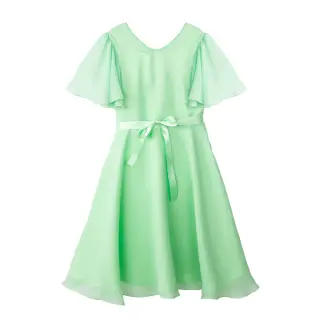 Mingnelin chiffon dress with butterfly sleeves