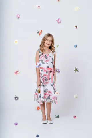 Mingnelin chiffon dress, Rosy