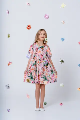 Mingnelin dress, Pink Lily