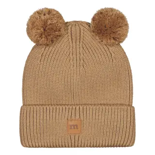 Metsola Knitted Pom Pom merino wool beanie, Woody