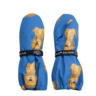 Jonathan rain mittens with quilted lining, blue