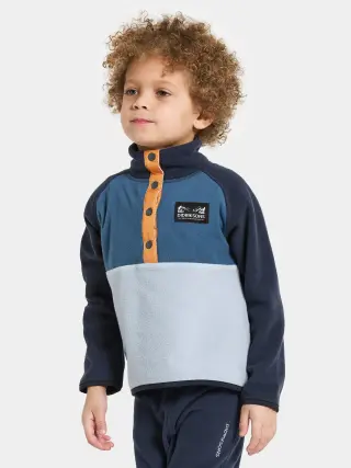 Didriksons Monte Half Button fleece shirt, Cloud Blue
