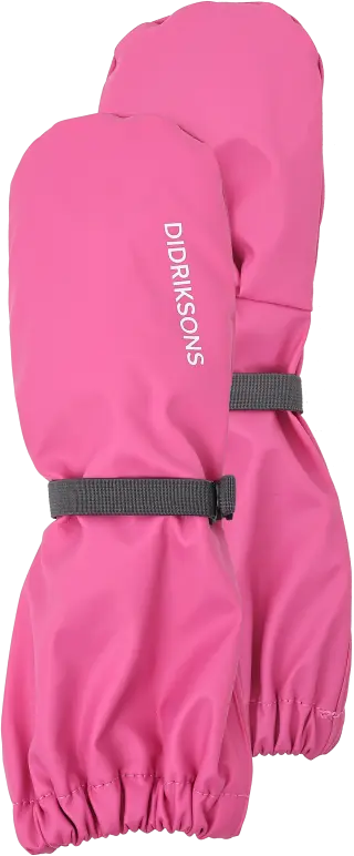 Didriksons Pileglove rain mittens with lining, Sweet Pink