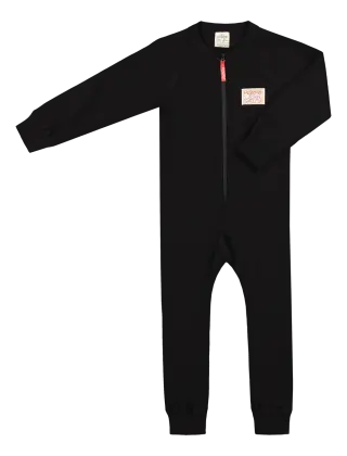 Ruskovilla wool overall, Black