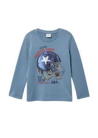 s.Oliver shirt, Twister Tiger, Mid Blue