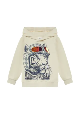 s.Oliver sweatshirt hoodie, Acrobatic Team, Beige