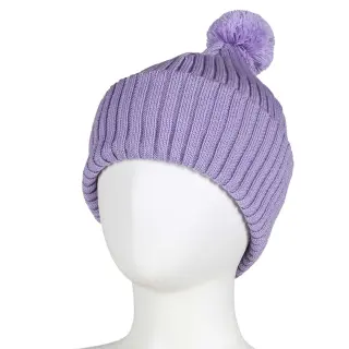 Kivat merino wool beanie with bobble, Lavender