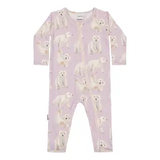 Metsola Polar Bear Nightgown for babies, Icy Lilac