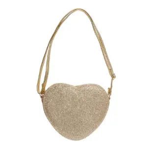 Rockahula Heart bag, Gold Glitter