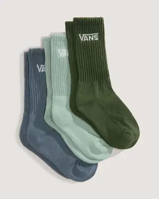 VANS Classic Crew 3-PACK Socks, Gray Olive