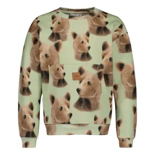 Metsola Bear Pocket Sweatshirt, Spring Green
