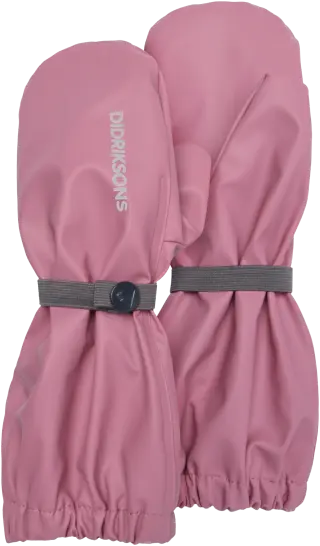 Didriksons Pileglove rain mittens with lining, Heather pink