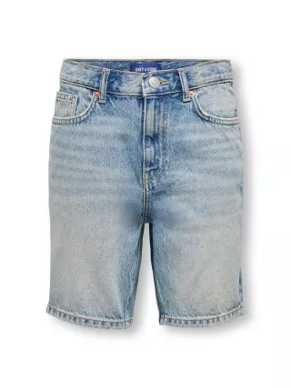 Only & Sons Edge denim shorts, Medium Blue Denim