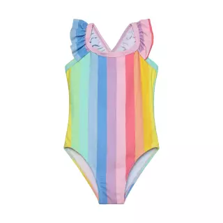 Color Kids Frills Swimsuit, Pink Lemonade