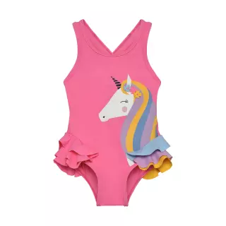 Color Kids Unicorn Swinsuit, Pink Lemonade