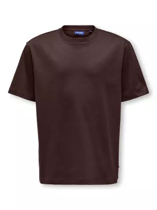Only & Sons Fred T-paita, Tummanruskea