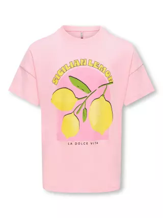 Only Girls Limone T-shirt, Tickled Pink