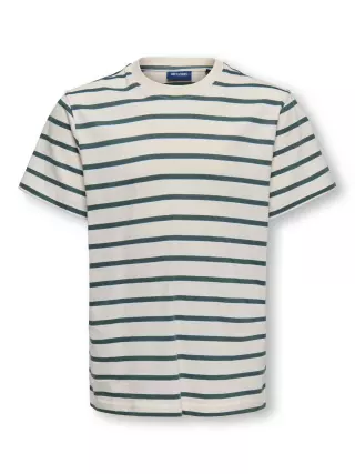 Only & Sons Fred raidallinen T-paita, Gardenia