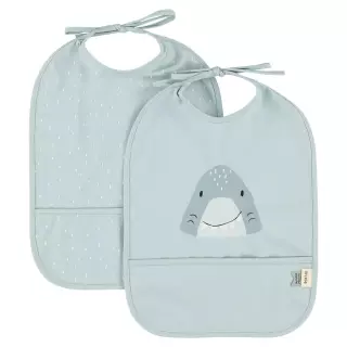 Trixie vedenpitävä ruokalappu 2-pack Mr. Shark