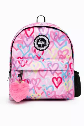 Hype Pink Graffiti Hearts reppu
