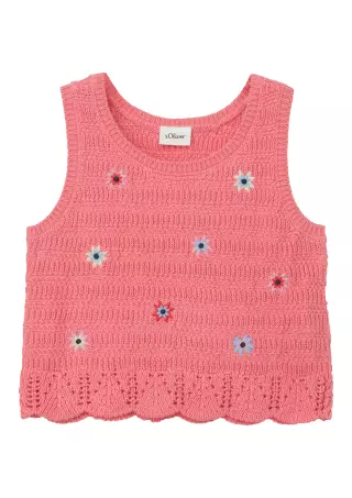 s.Oliver knitted top flowers, Pink