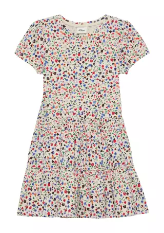 s.Oliver kuviollinen trikoomekko, Valkoinen