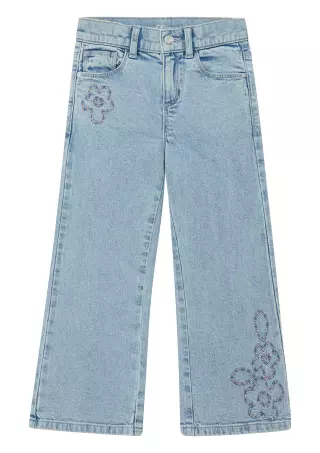 s.Oliver Denim trousers Floral embroidery