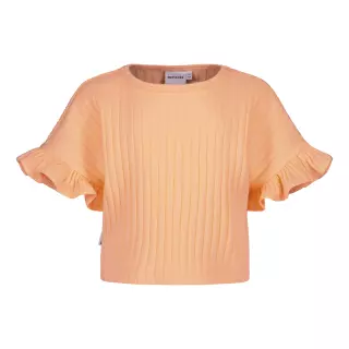 Metsola Wide Rib frilla paita, Peachy