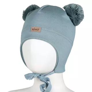 KIVAT silk wool bobble hat, Mint