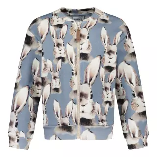 Metsola Bunny Bomber sweatshirt jacket, Frosty Blue