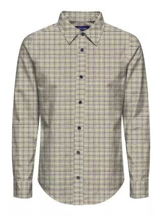 Only & Sons Gudmund ruutukauluspaita, Beige